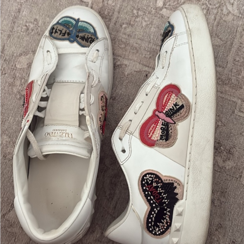Valentino Garavani leather butterfly bead shoes 40 or US 10